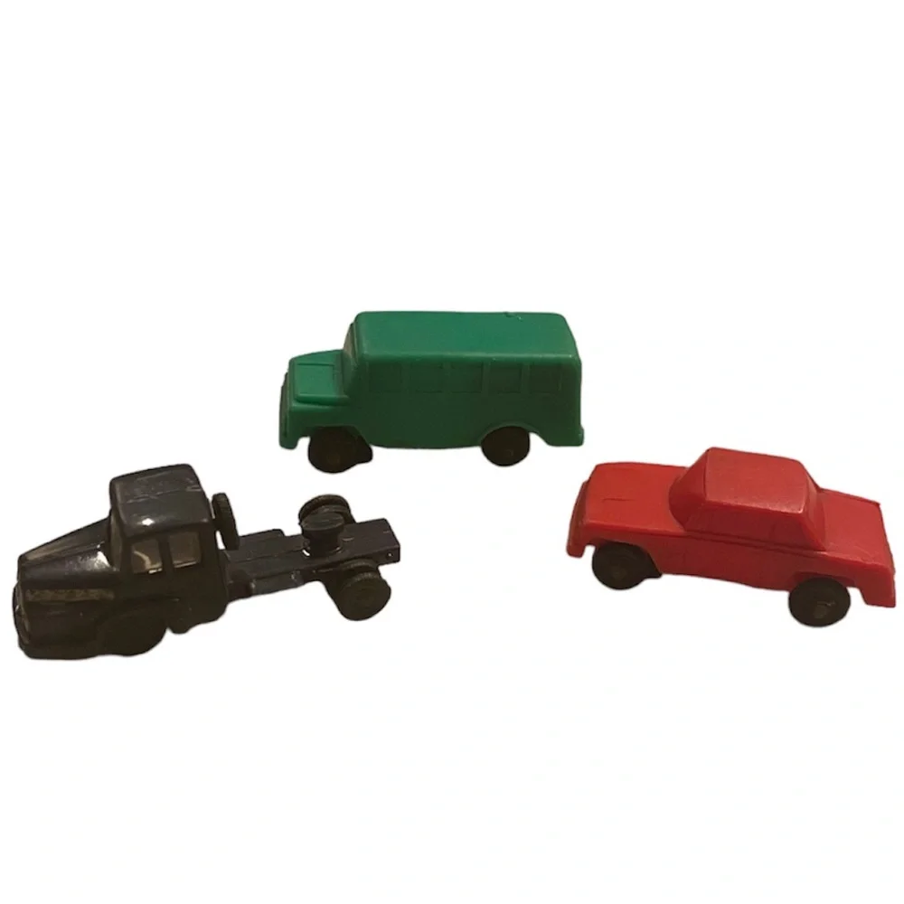Vintage Cars Plastic Vintage Toys Bundle 1950s 1960s Collectible Set Red Black